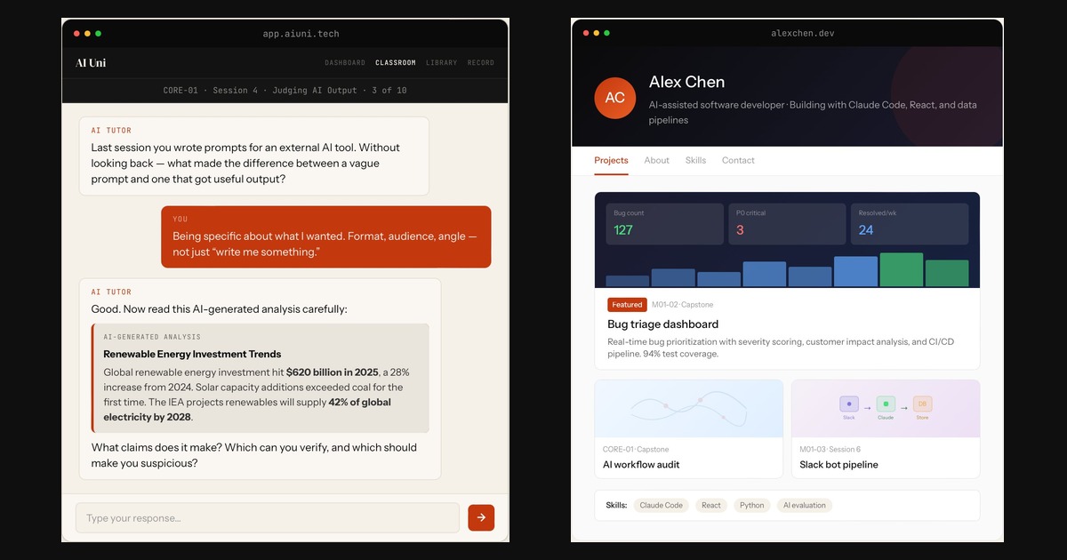 What AI Uni Actually Looks Like